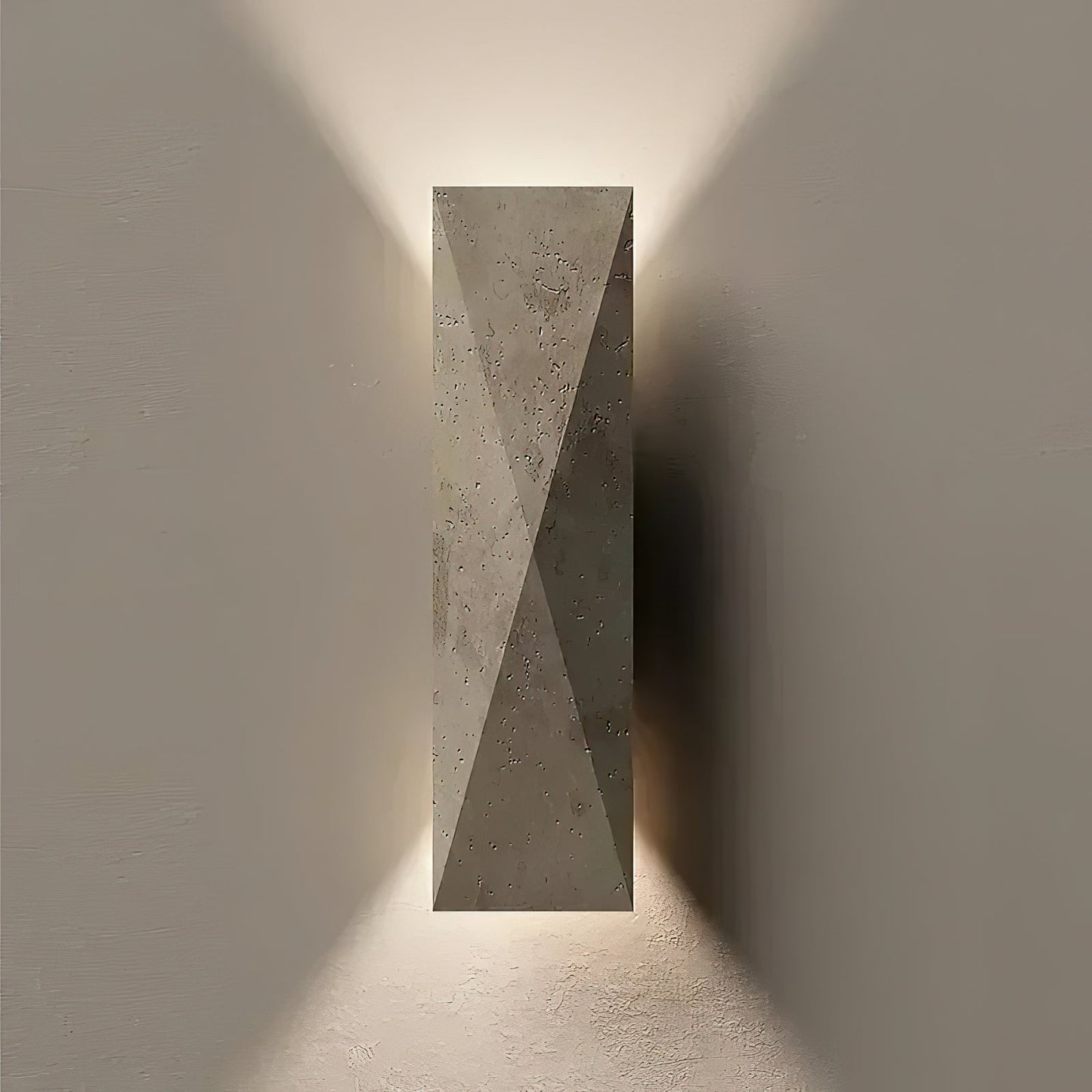 Tropez Travertine Wall Lamp - Natural Beige Stone Cylinder Sconce | Modern Minimalist G9 Wall Light