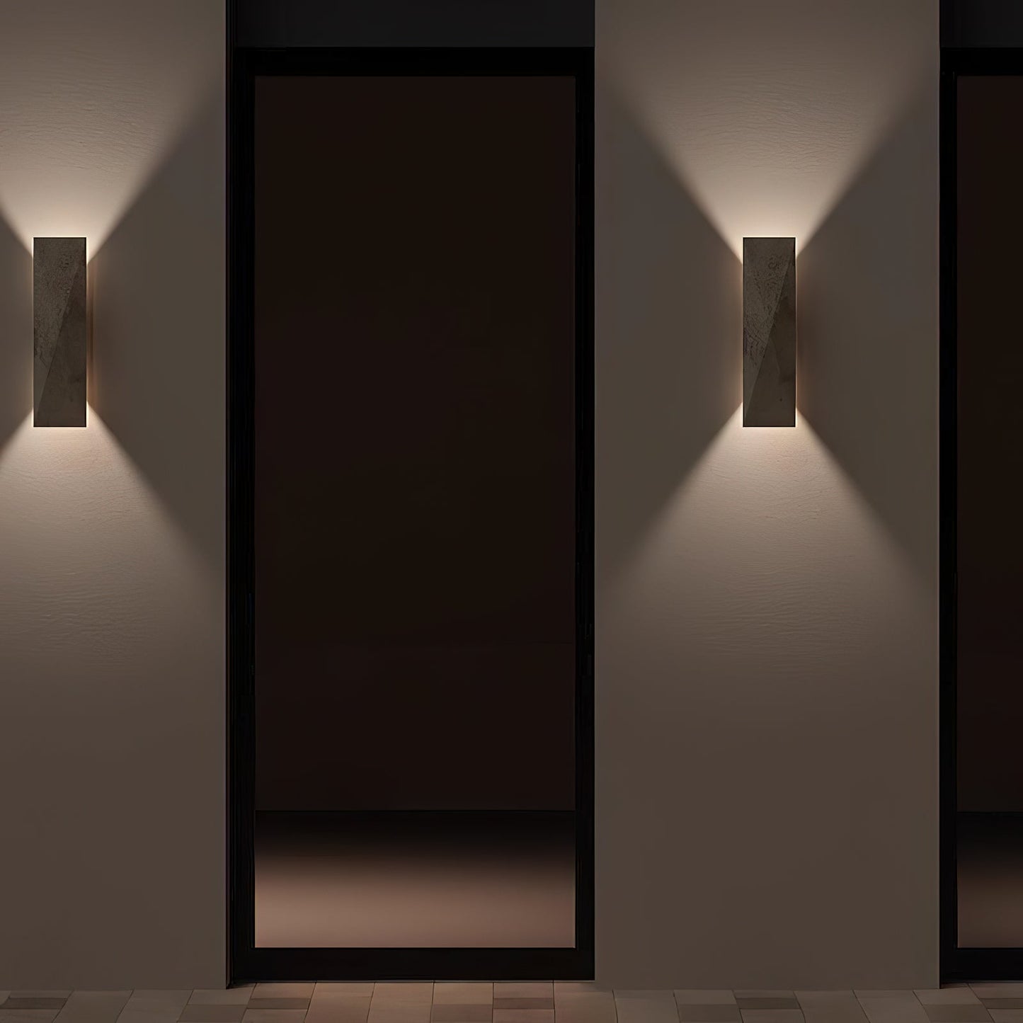 Tropez Travertine Wall Lamp - Natural Beige Stone Cylinder Sconce | Modern Minimalist G9 Wall Light