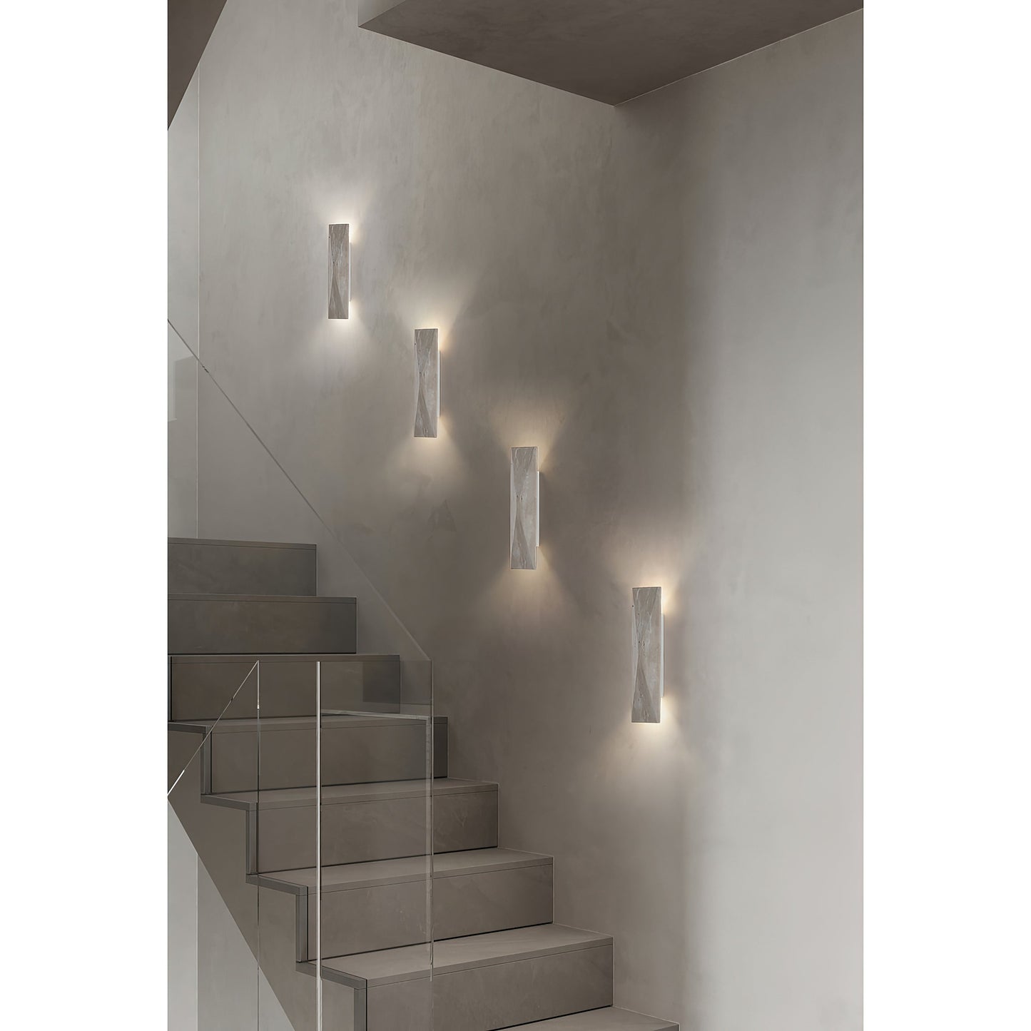 Tropez Travertine Wall Lamp - Natural Beige Stone Cylinder Sconce | Modern Minimalist G9 Wall Light