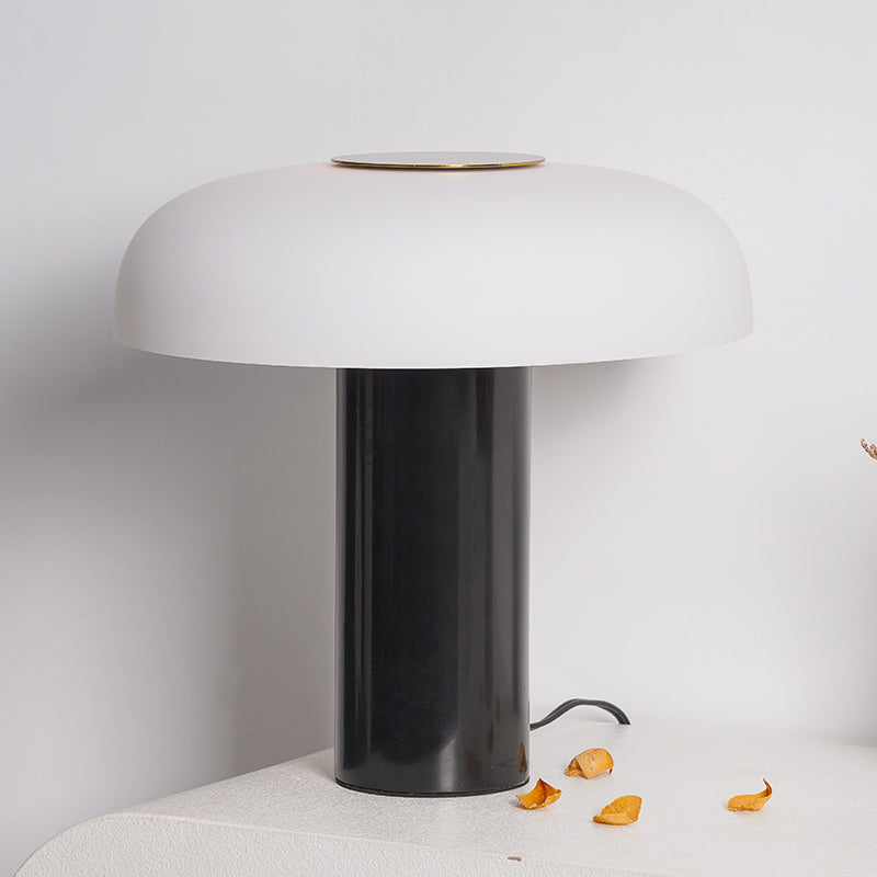 Tropico Table Lamp - Natural Marble Base & Hand-Blown Opal Glass Accent Light | Modern Italian Mushroom Lamp