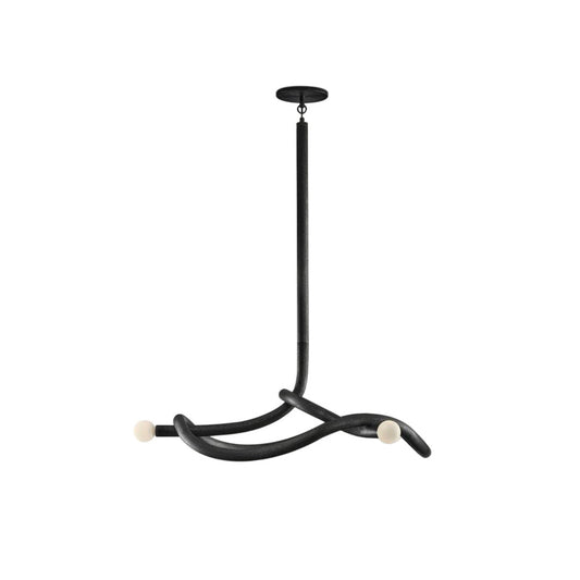 Tryst Chandelier - Interlocked Sculptural Brass Pendant Light | Modern Kinetic Balancing Chandelier