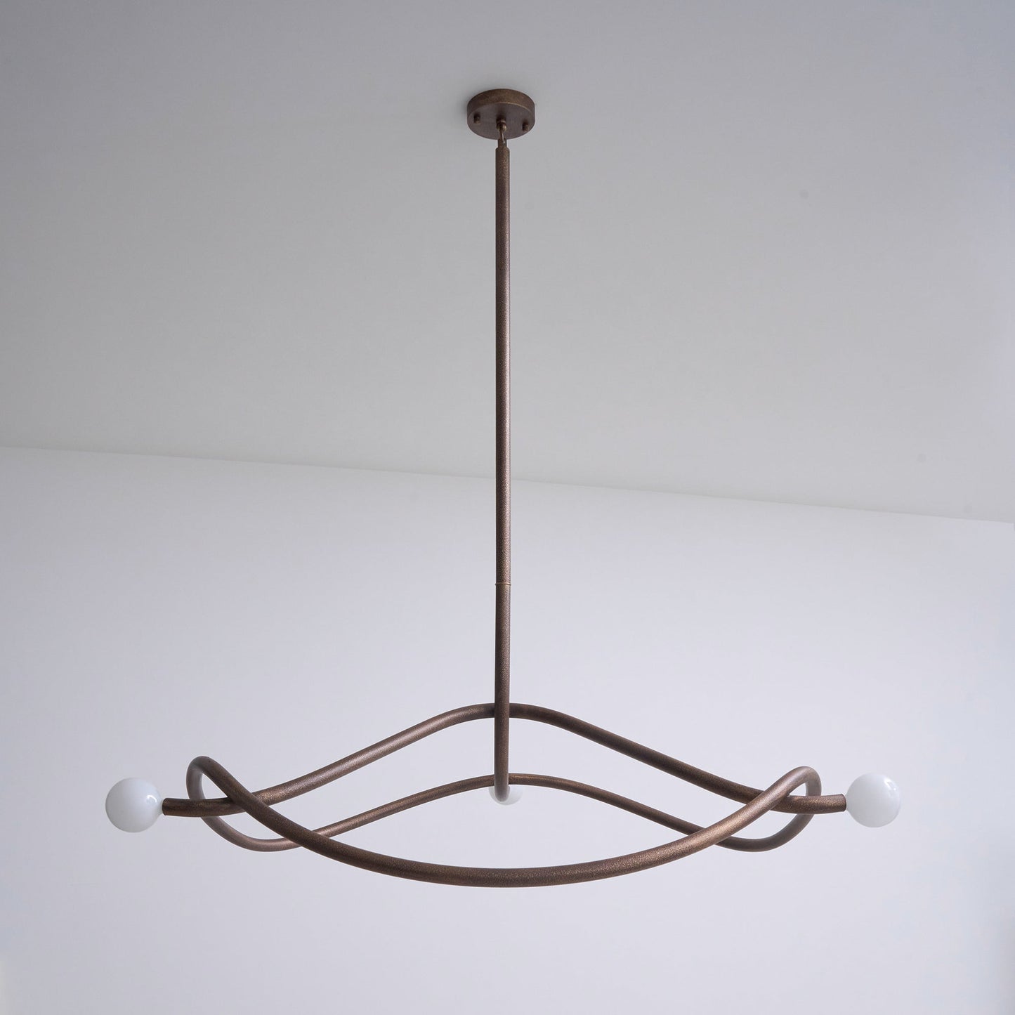 Tryst Chandelier - Interlocked Sculptural Brass Pendant Light | Modern Kinetic Balancing Chandelier
