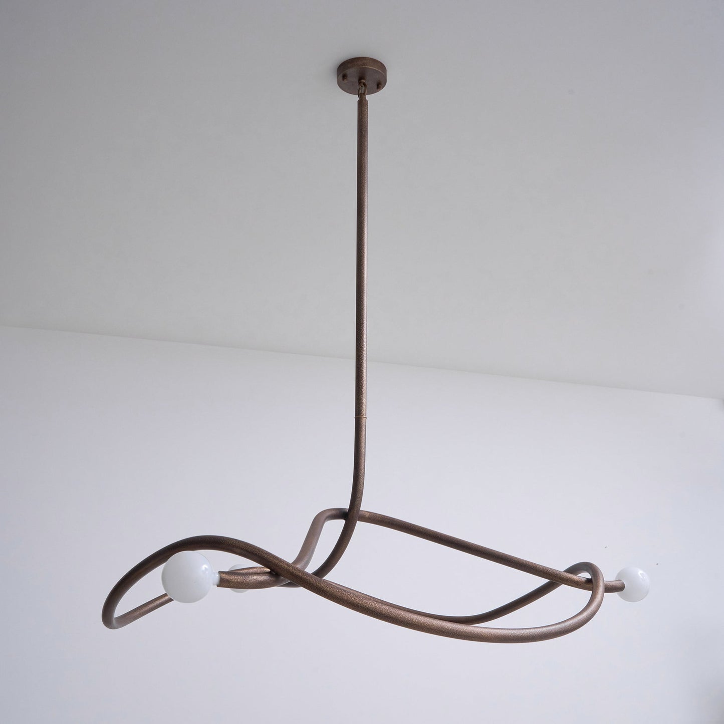 Tryst Chandelier - Interlocked Sculptural Brass Pendant Light | Modern Kinetic Balancing Chandelier