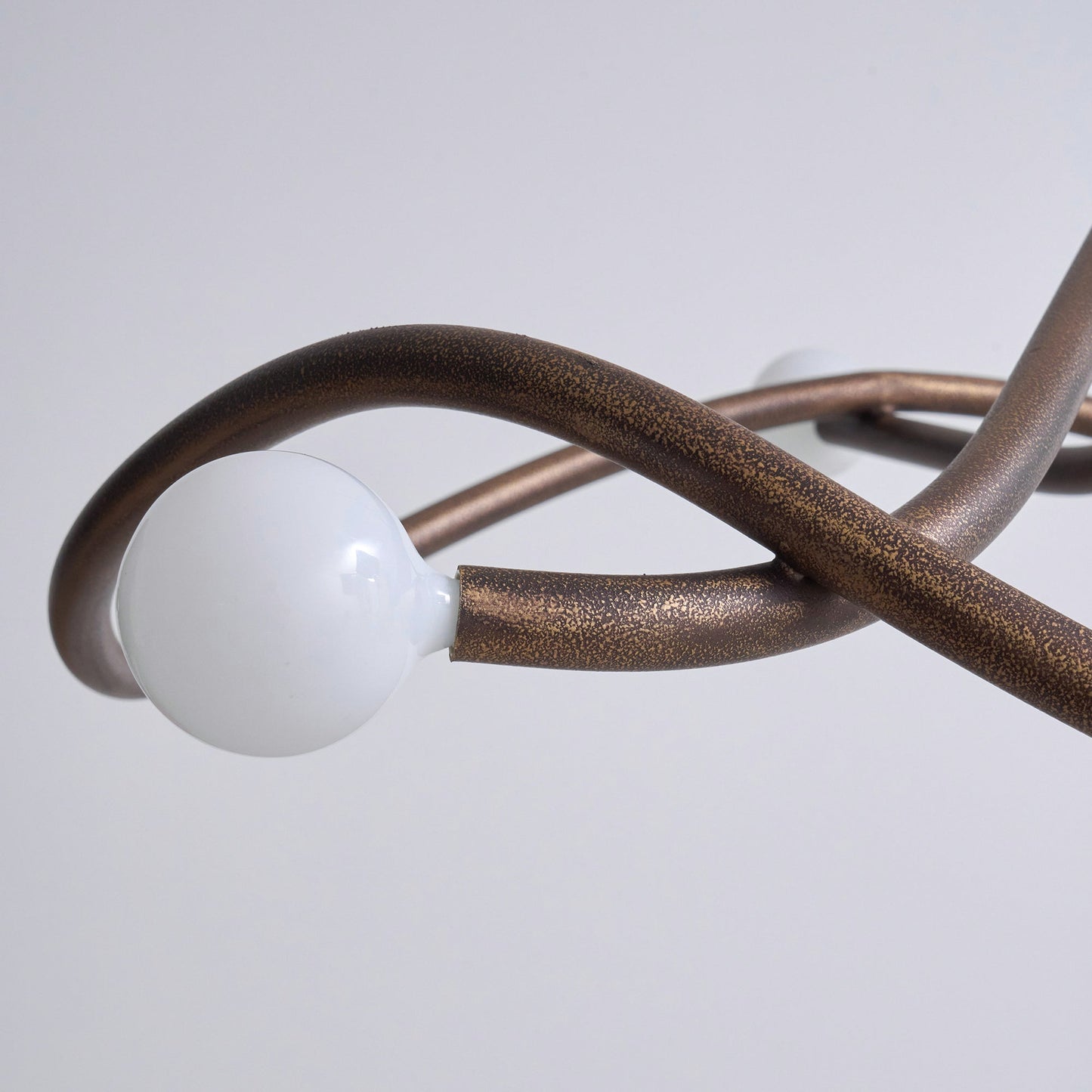 Tryst Chandelier - Interlocked Sculptural Brass Pendant Light | Modern Kinetic Balancing Chandelier