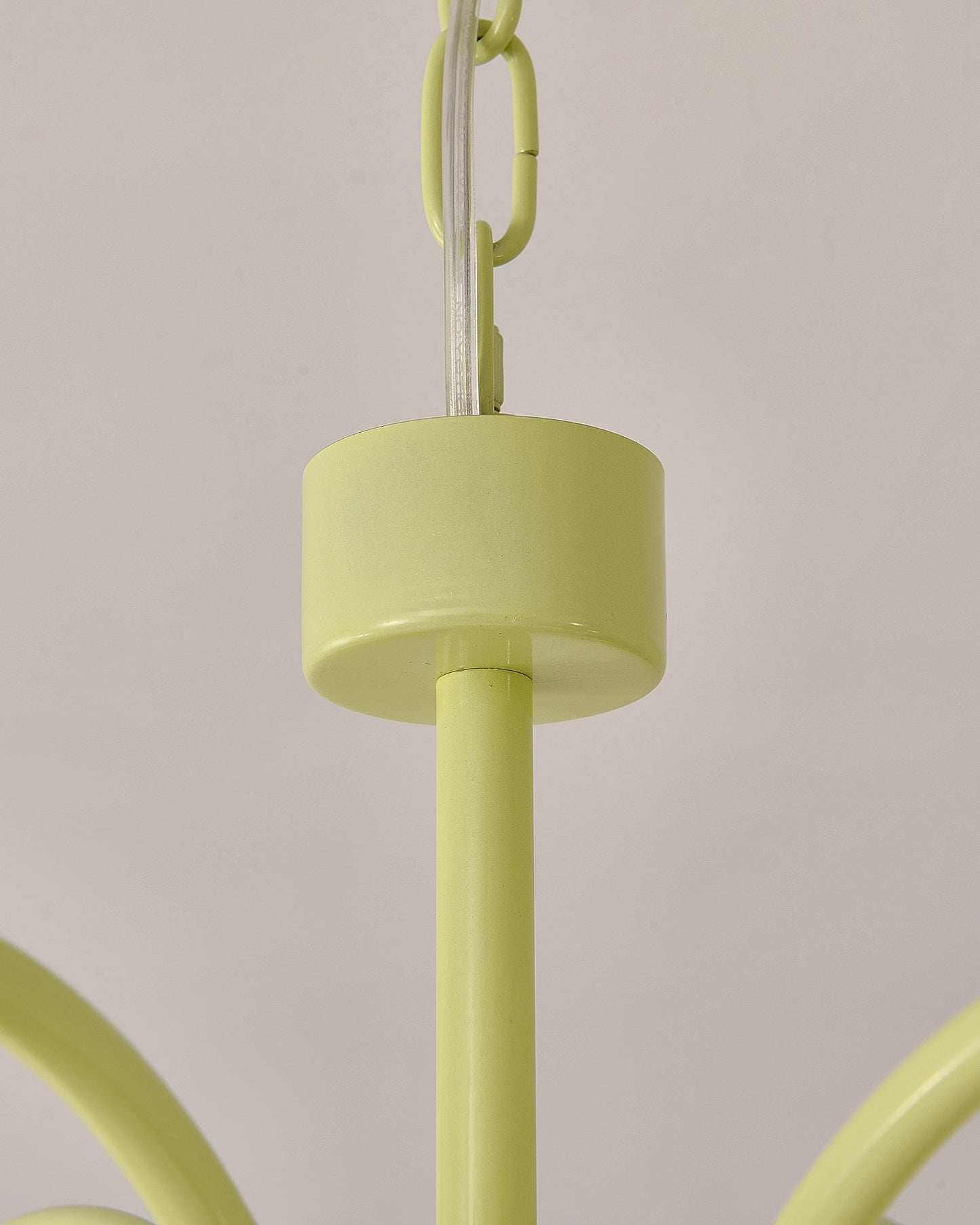 Tulip Matcha Chandelier - Fresh Matcha Green & Creamy White Glass Pendant | Modern Spring Floral Chandelier