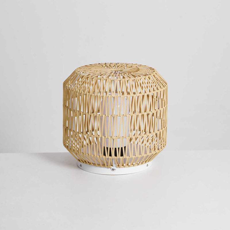 Tulum Lantern Outdoor Light - Hand-Woven Rattan USB Rechargeable Patio Light | IP65 Waterproof Ambient Outdoor Lamp
