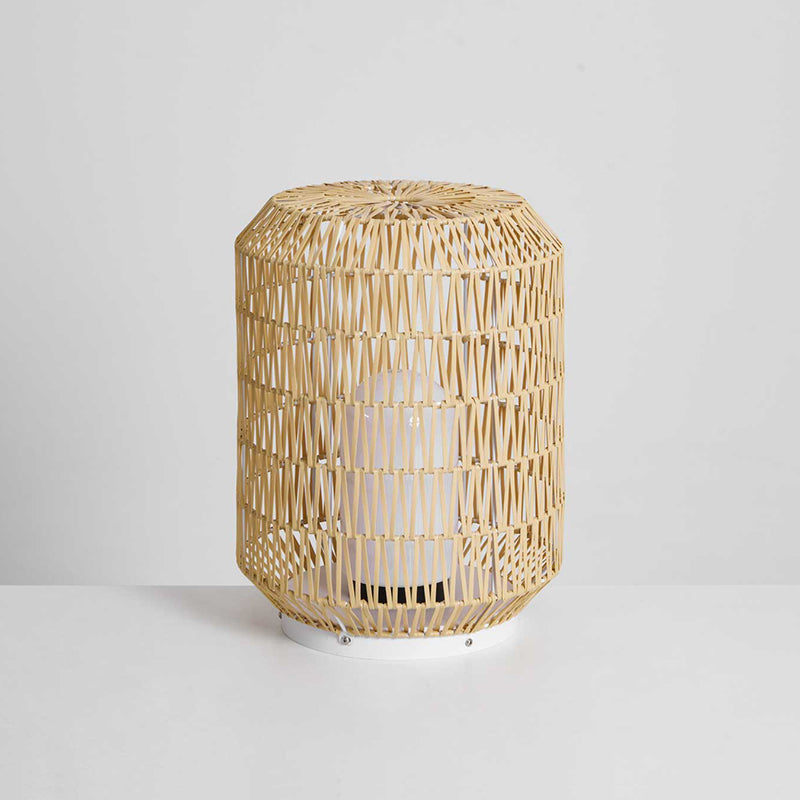 Tulum Lantern Outdoor Light - Hand-Woven Rattan USB Rechargeable Patio Light | IP65 Waterproof Ambient Outdoor Lamp
