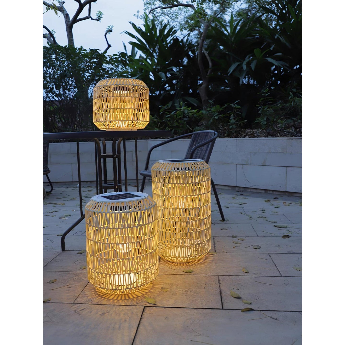 Tulum Lantern Outdoor Light - Hand-Woven Rattan USB Rechargeable Patio Light | IP65 Waterproof Ambient Outdoor Lamp