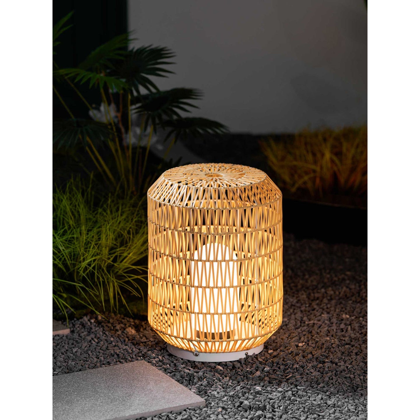 Tulum Lantern Outdoor Light - Hand-Woven Rattan USB Rechargeable Patio Light | IP65 Waterproof Ambient Outdoor Lamp