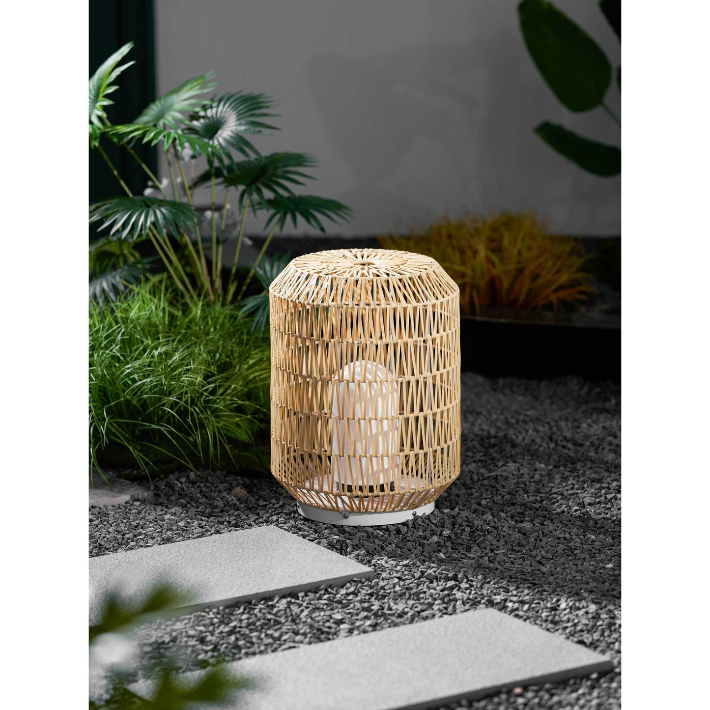 Tulum Lantern Outdoor Light - Hand-Woven Rattan USB Rechargeable Patio Light | IP65 Waterproof Ambient Outdoor Lamp