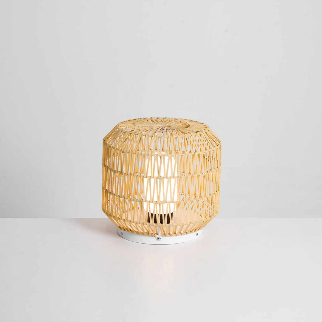 Tulum Lantern Outdoor Light - Hand-Woven Rattan USB Rechargeable Patio Light | IP65 Waterproof Ambient Outdoor Lamp