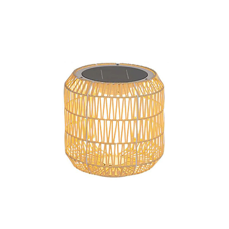 Tulum Lantern Outdoor Light - Hand-Woven Rattan USB Rechargeable Patio Light | IP65 Waterproof Ambient Outdoor Lamp