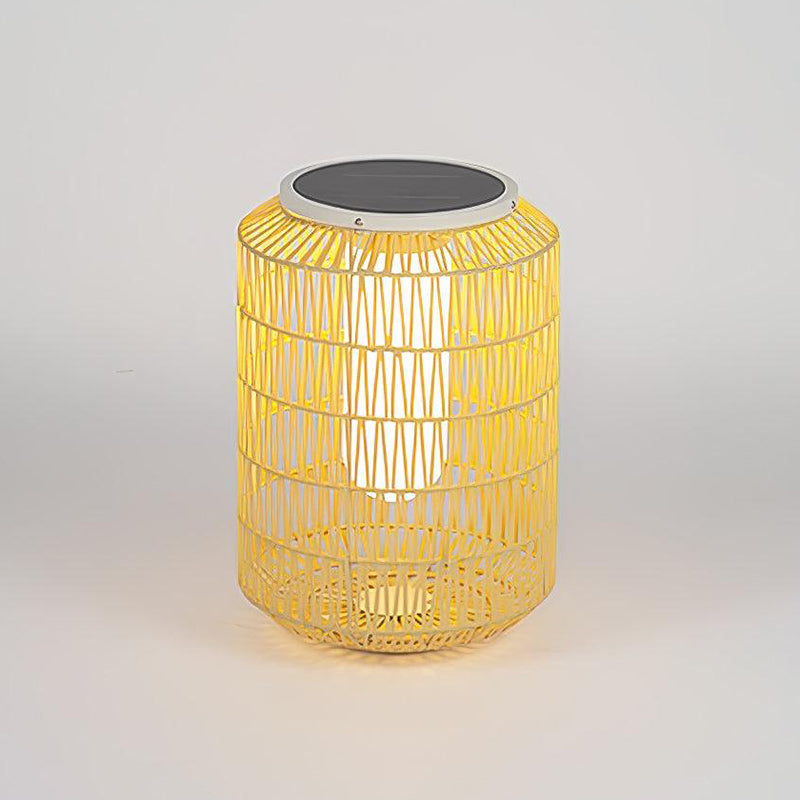 Tulum Lantern Outdoor Light - Hand-Woven Rattan USB Rechargeable Patio Light | IP65 Waterproof Ambient Outdoor Lamp