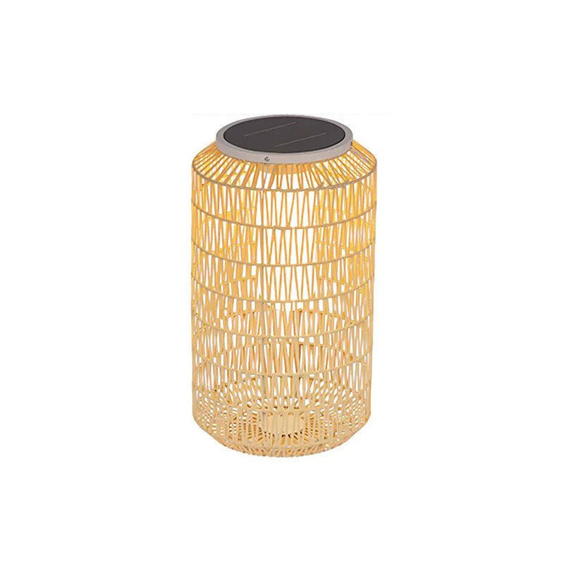 Tulum Lantern Outdoor Light - Hand-Woven Rattan USB Rechargeable Patio Light | IP65 Waterproof Ambient Outdoor Lamp