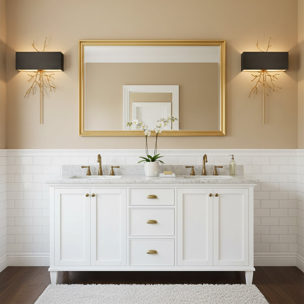 Twig Wall Lamp - Real Twig Cast Brass Body & Aluminum Shade | Organic Sculptural Wall Sconce