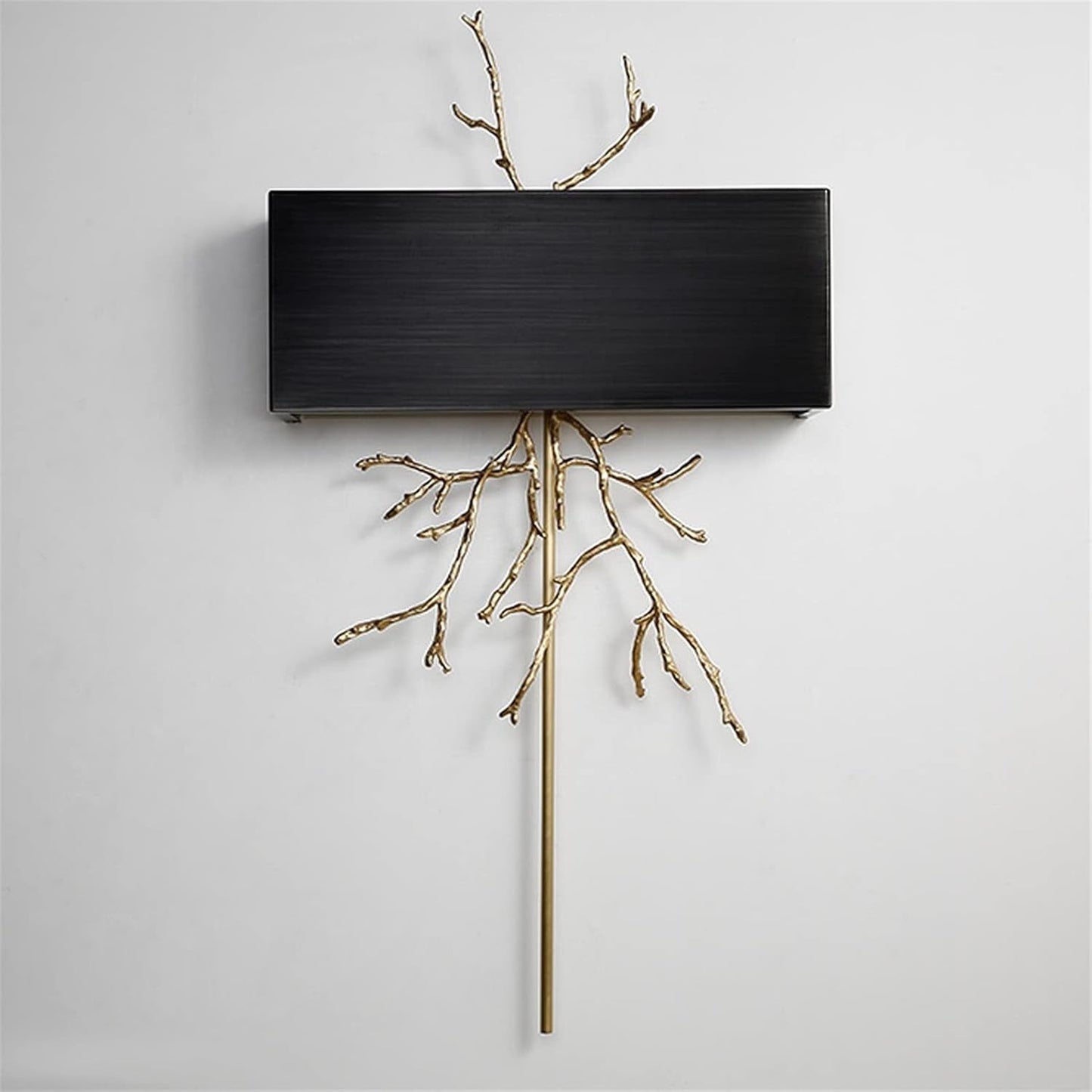 Twig Wall Lamp - Real Twig Cast Brass Body & Aluminum Shade | Organic Sculptural Wall Sconce