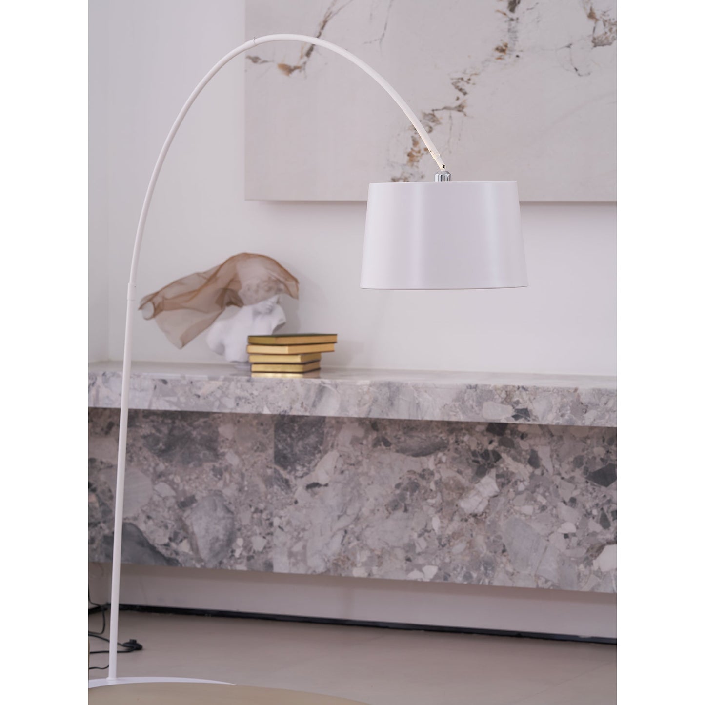 Twiggy Floor Lamp - Iconic Oversized Arc Floor Light | Modern Off-Center Overhead Dining Lamp