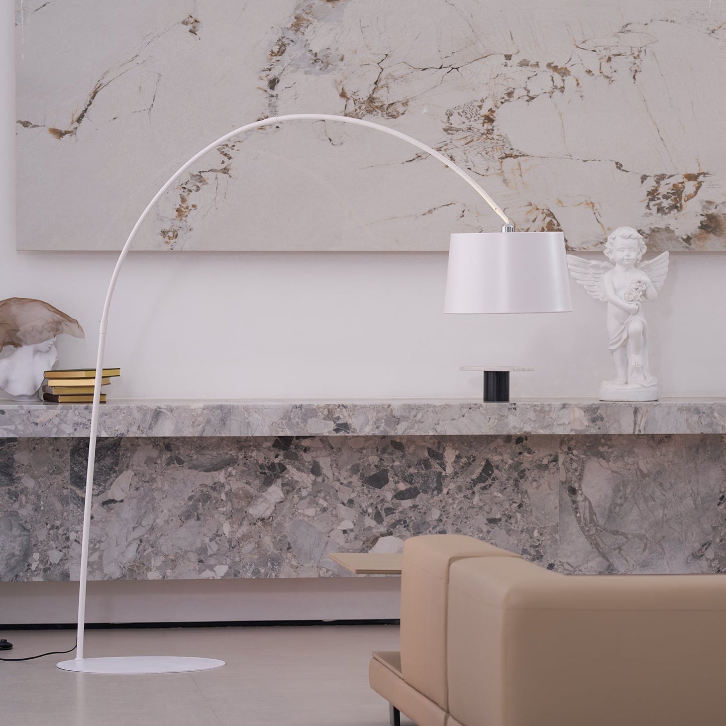 Twiggy Floor Lamp - Iconic Oversized Arc Floor Light | Modern Off-Center Overhead Dining Lamp
