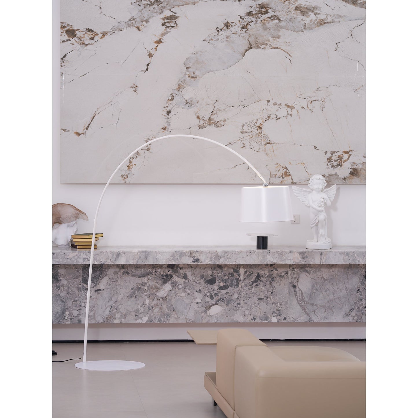 Twiggy Floor Lamp - Iconic Oversized Arc Floor Light | Modern Off-Center Overhead Dining Lamp