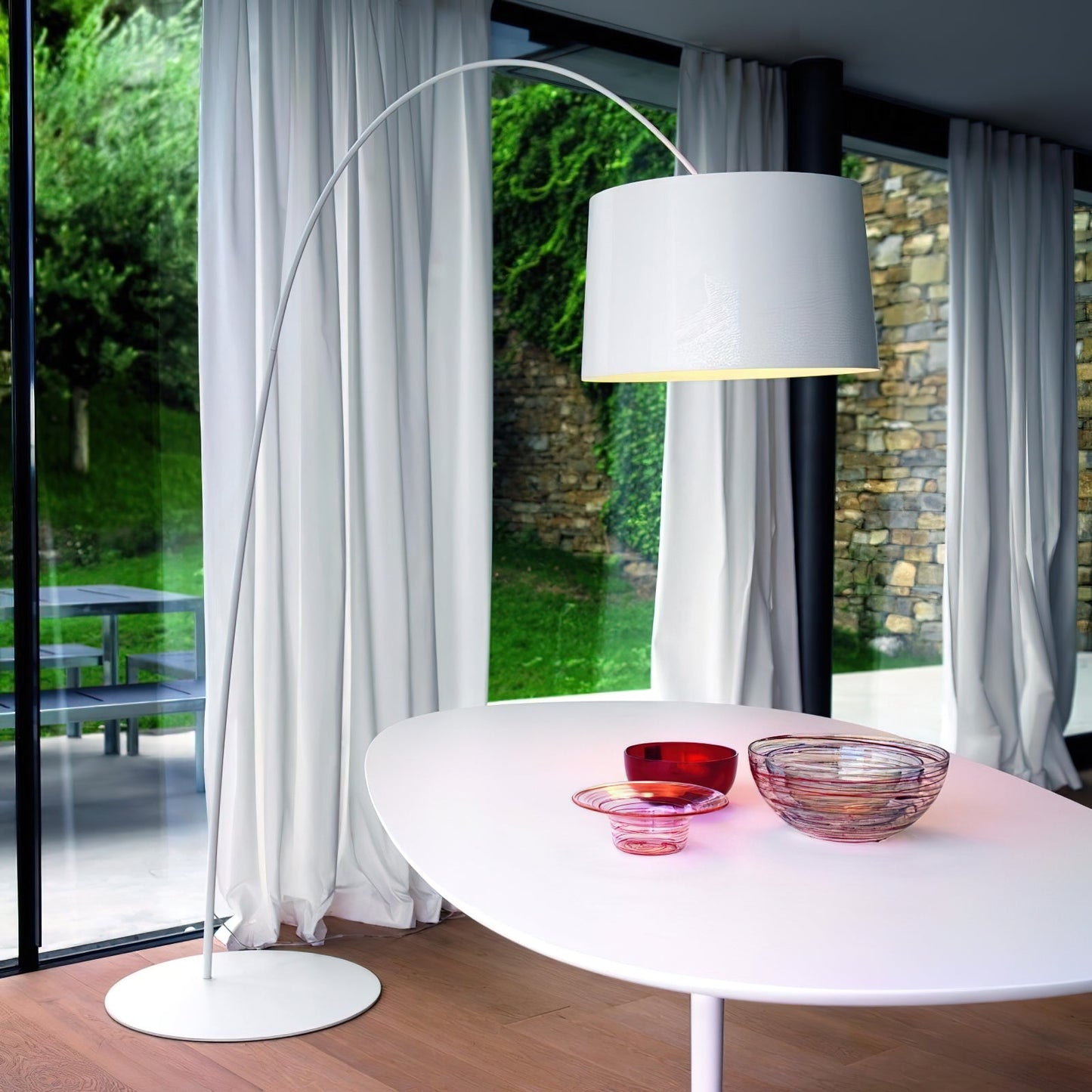 Twiggy Floor Lamp - Iconic Oversized Arc Floor Light | Modern Off-Center Overhead Dining Lamp