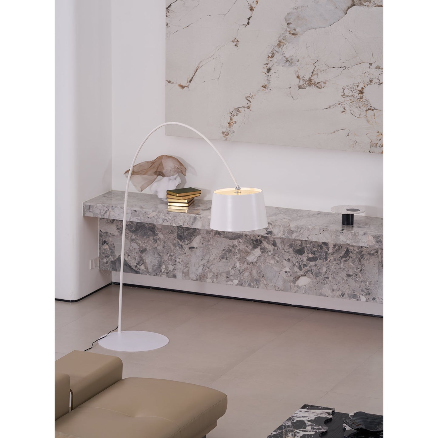 Twiggy Floor Lamp - Iconic Oversized Arc Floor Light | Modern Off-Center Overhead Dining Lamp
