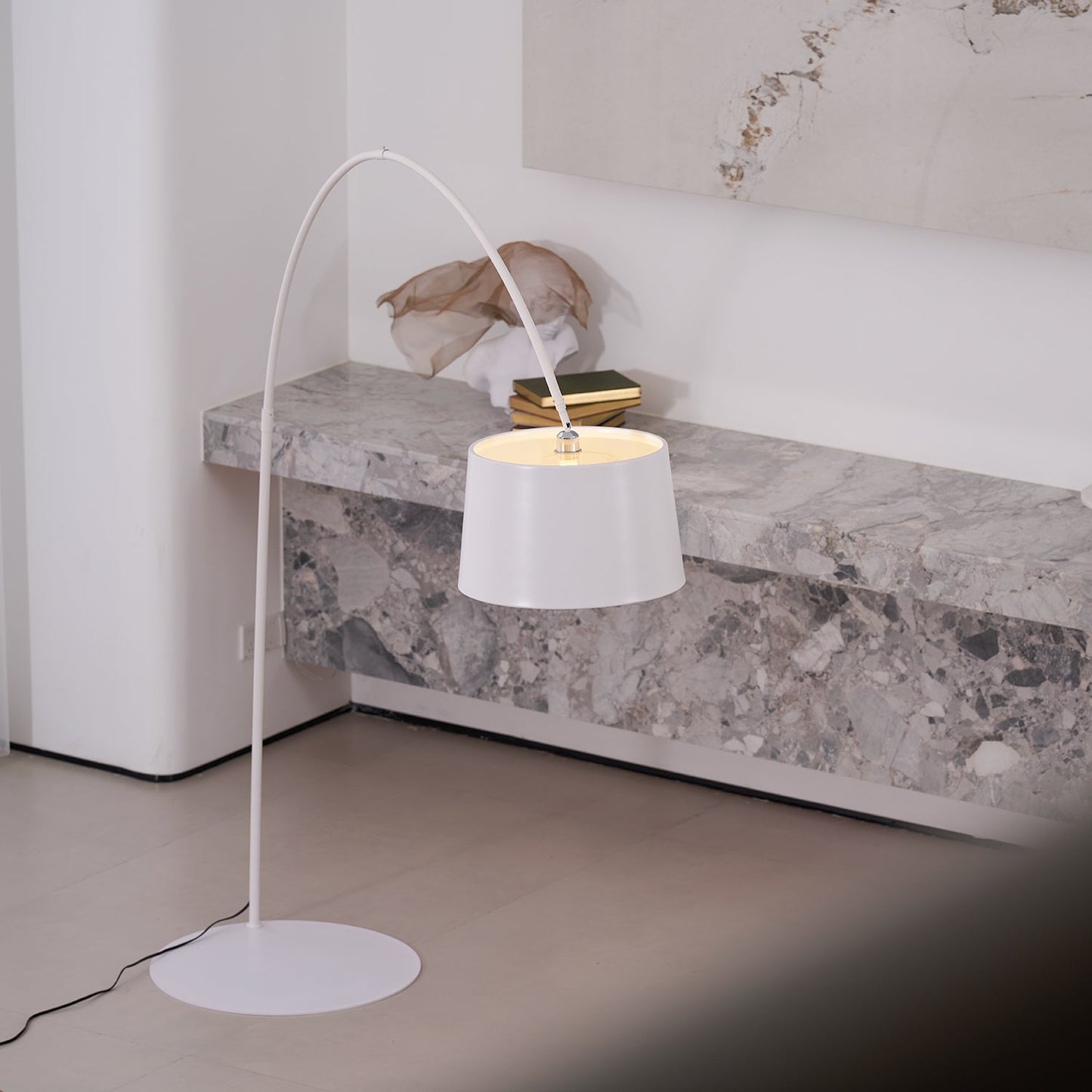 Twiggy Floor Lamp - Iconic Oversized Arc Floor Light | Modern Off-Center Overhead Dining Lamp