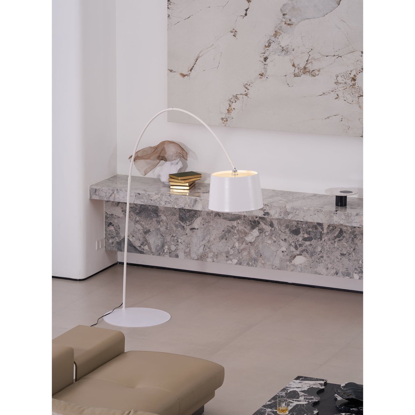Twiggy Floor Lamp - Iconic Oversized Arc Floor Light | Modern Off-Center Overhead Dining Lamp