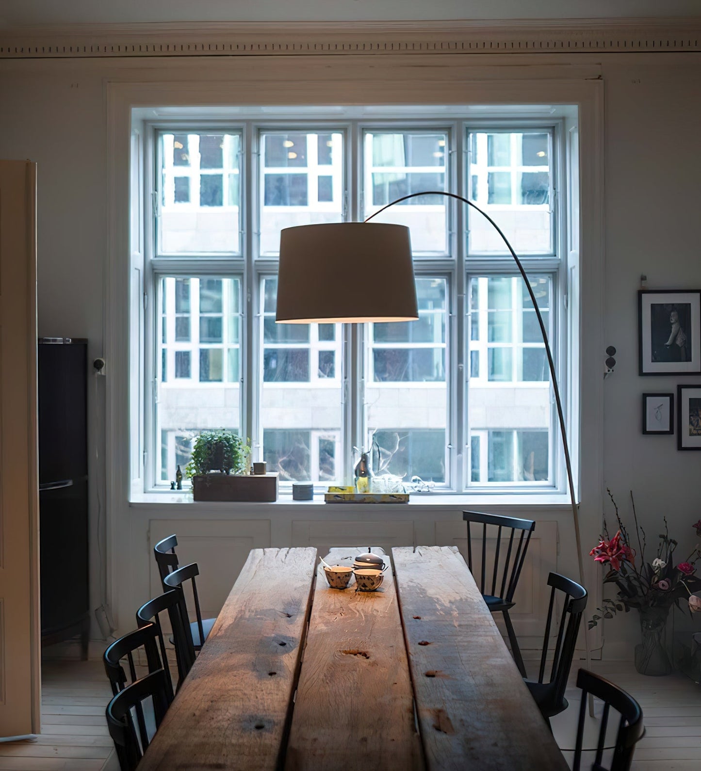 Twiggy Floor Lamp - Iconic Oversized Arc Floor Light | Modern Off-Center Overhead Dining Lamp