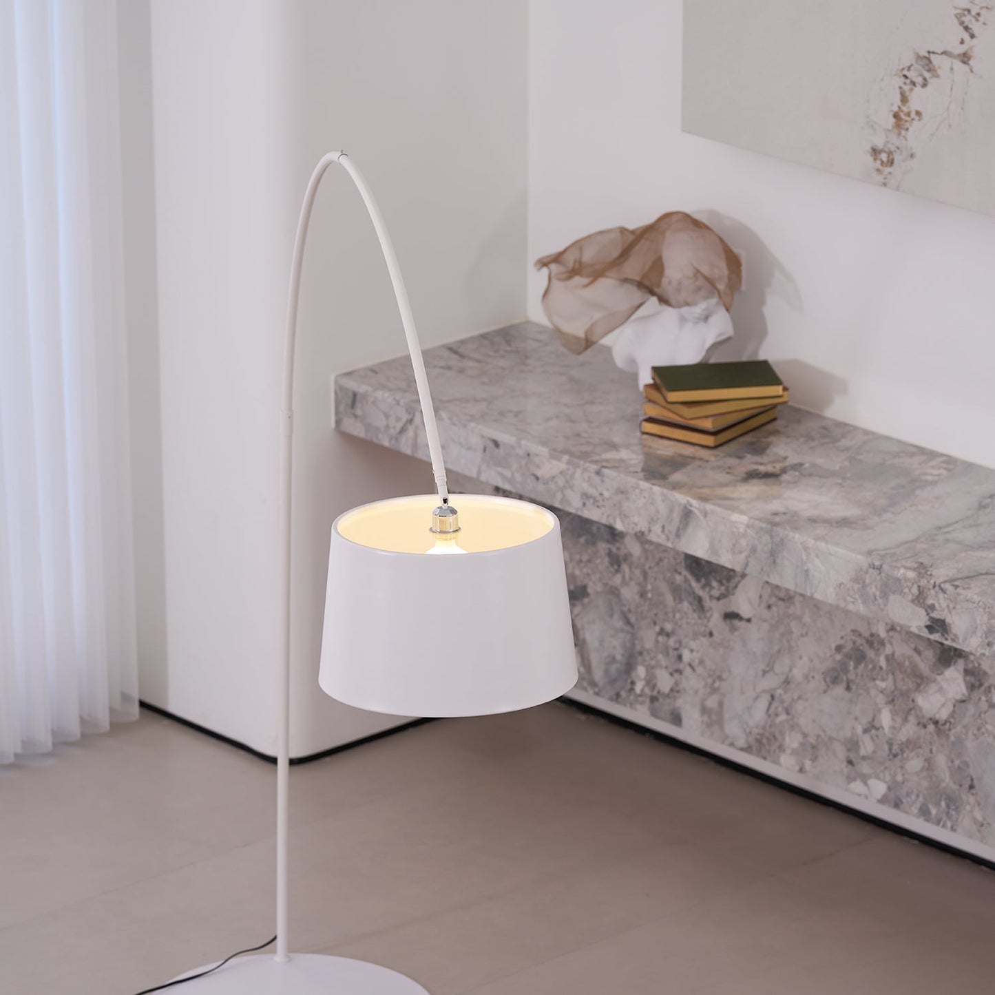 Twiggy Floor Lamp - Iconic Oversized Arc Floor Light | Modern Off-Center Overhead Dining Lamp