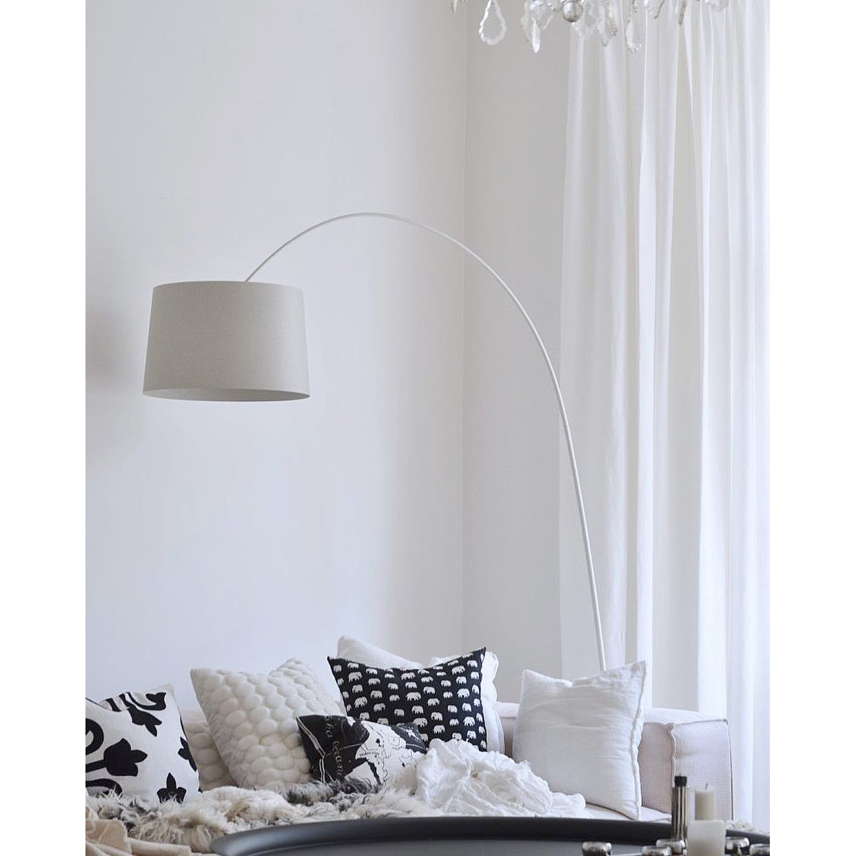 Twiggy Floor Lamp - Iconic Oversized Arc Floor Light | Modern Off-Center Overhead Dining Lamp