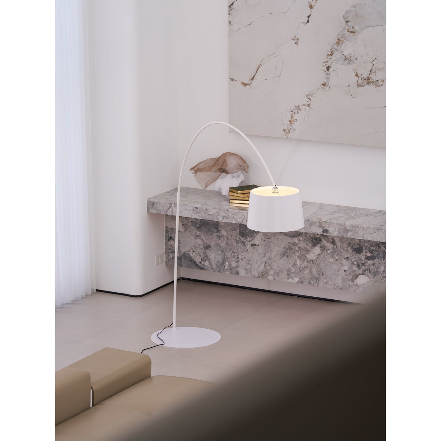 Twiggy Floor Lamp - Iconic Oversized Arc Floor Light | Modern Off-Center Overhead Dining Lamp