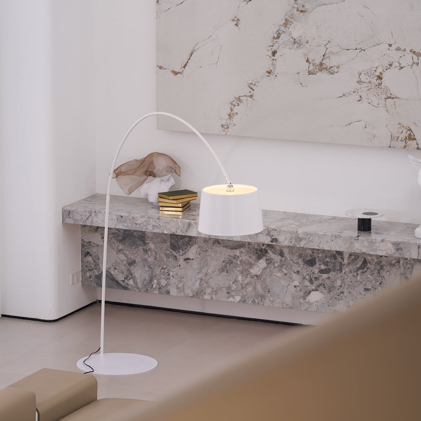 Twiggy Floor Lamp - Iconic Oversized Arc Floor Light | Modern Off-Center Overhead Dining Lamp