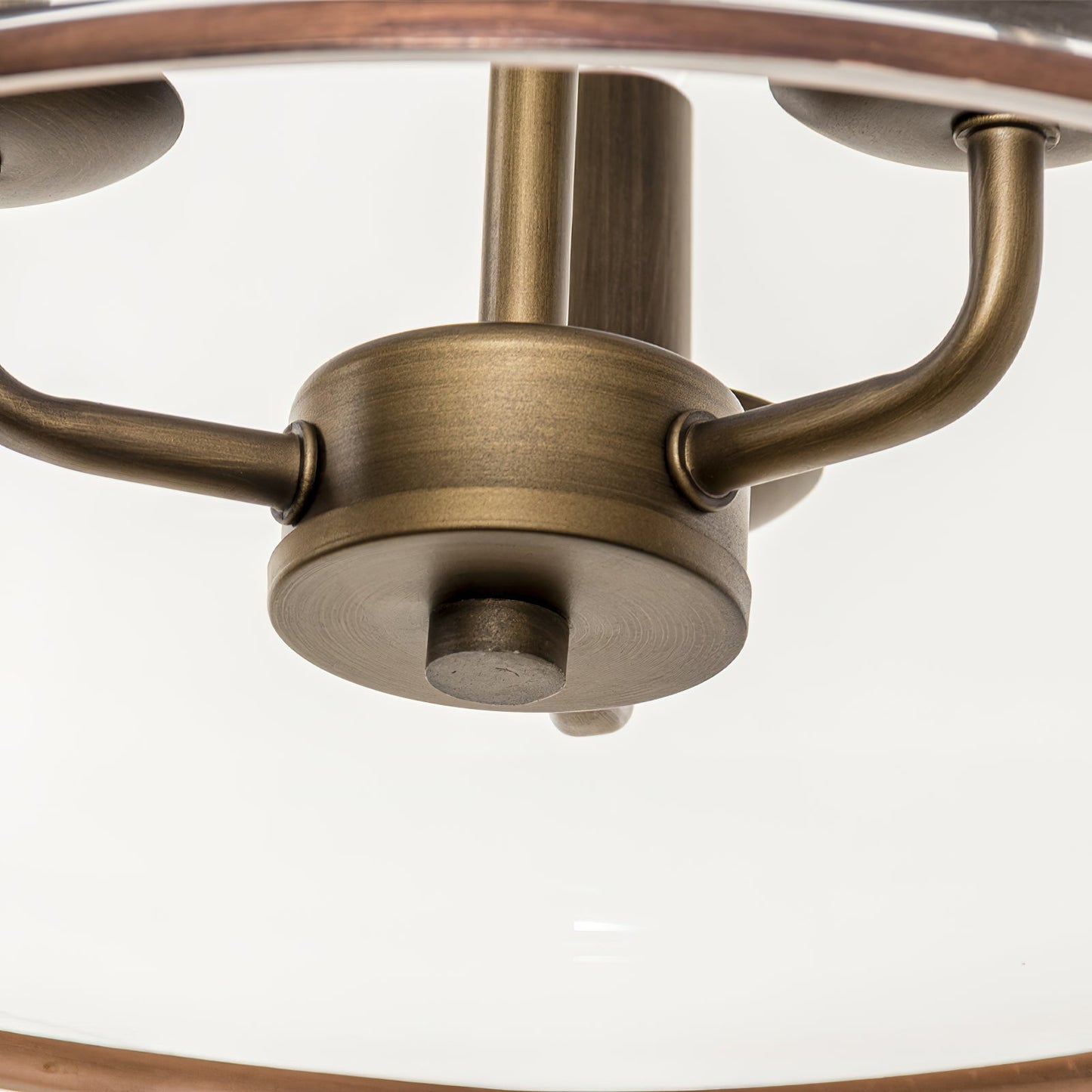 Tybee Pendant Lamp - Ornate Copper Bell Glass Lantern | Vintage Hinged Ceiling Pendant Light