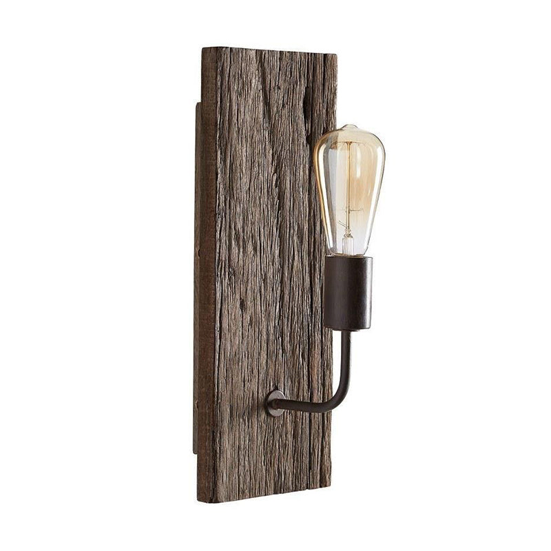 Tybee Wall Lamp - Nordic Grey Driftwood Lantern Wall Sconce | Coastal Rustic Bedside & Vanity Light