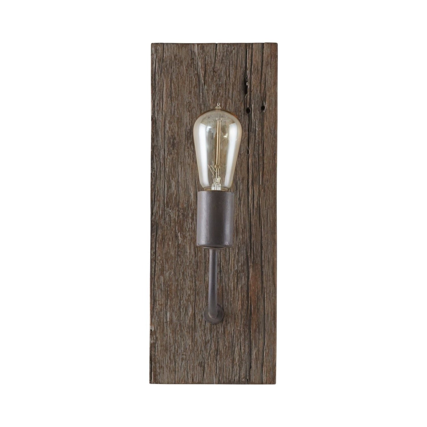 Tybee Wall Lamp - Nordic Grey Driftwood Lantern Wall Sconce | Coastal Rustic Bedside & Vanity Light
