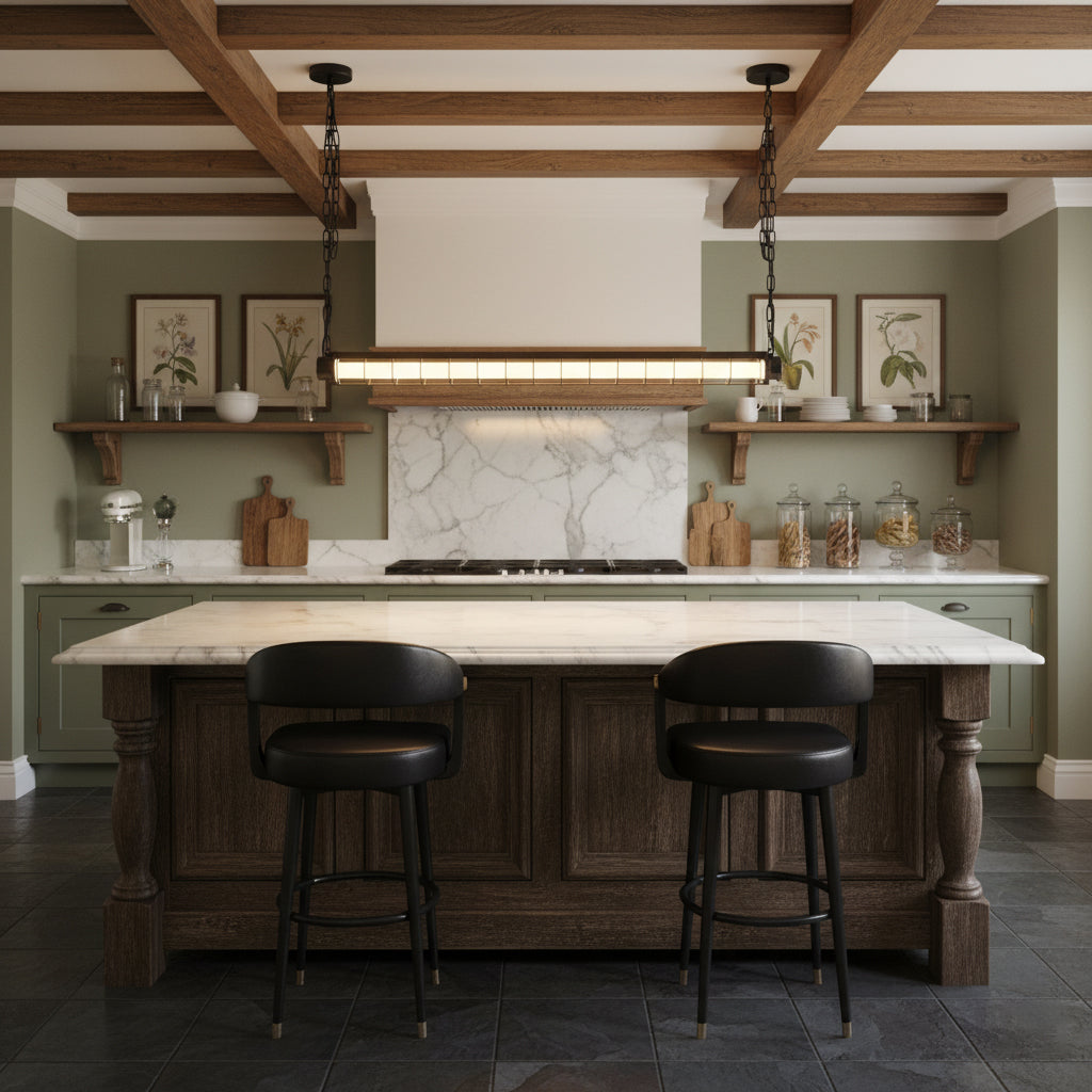 Ultra Mariner Pendant Light - Nautical Industrial Metal Cage Linear LED Light | Kitchen Island & Bar Pendant