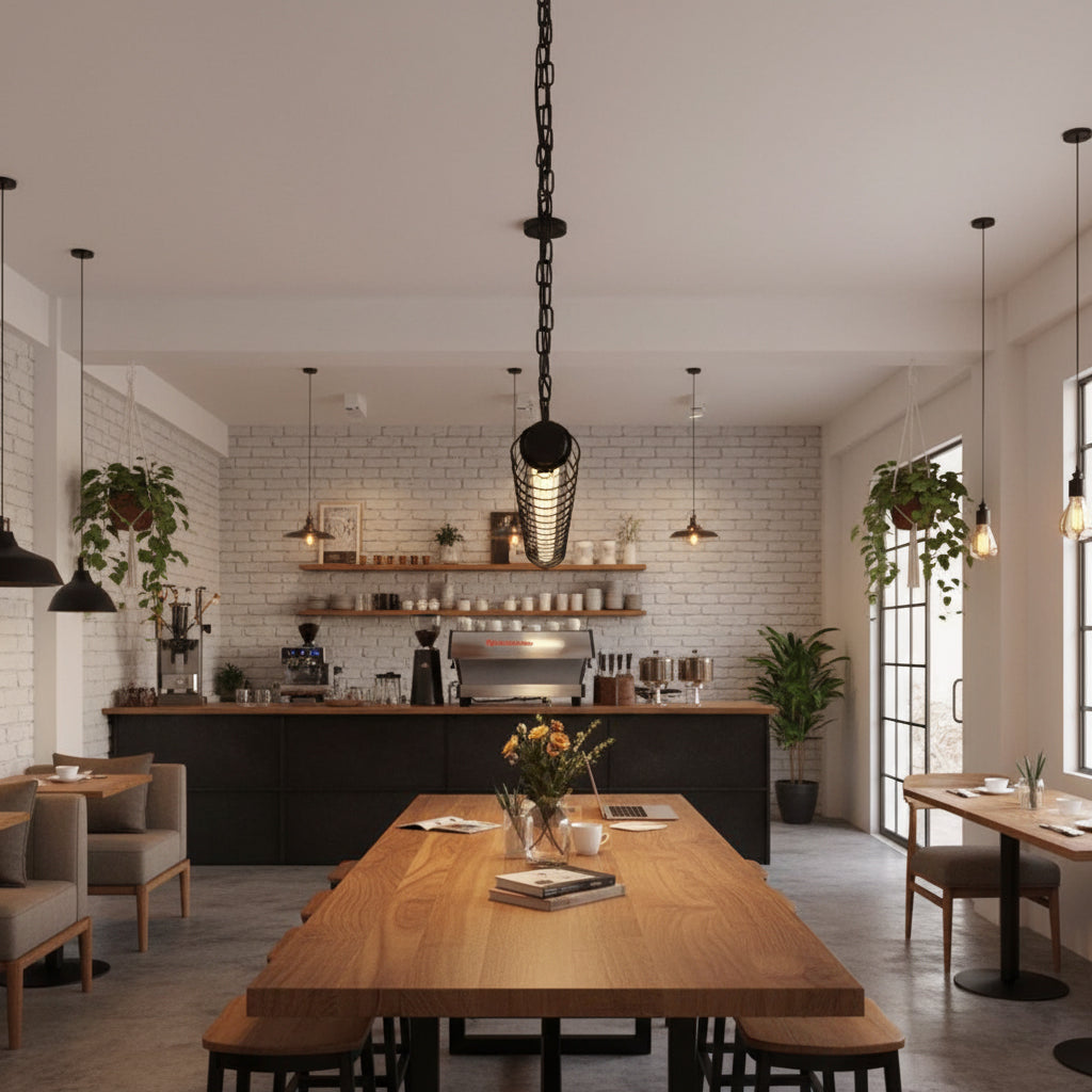 Ultra Mariner Pendant Light - Nautical Industrial Metal Cage Linear LED Light | Kitchen Island & Bar Pendant