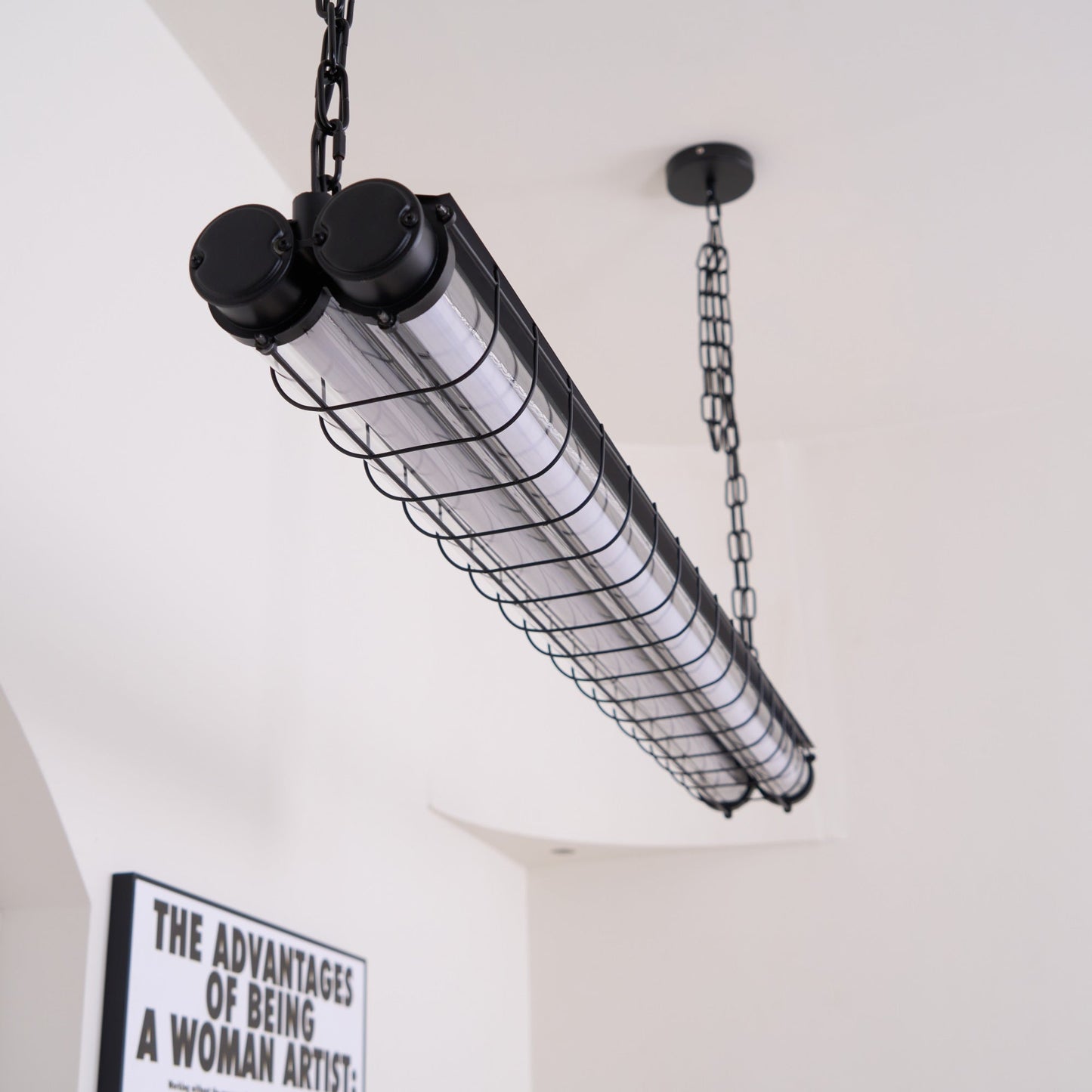 Ultra Mariner Pendant Light - Nautical Industrial Metal Cage Linear LED Light | Kitchen Island & Bar Pendant
