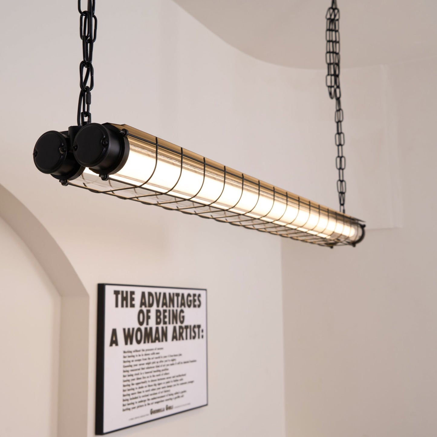 Ultra Mariner Pendant Light - Nautical Industrial Metal Cage Linear LED Light | Kitchen Island & Bar Pendant
