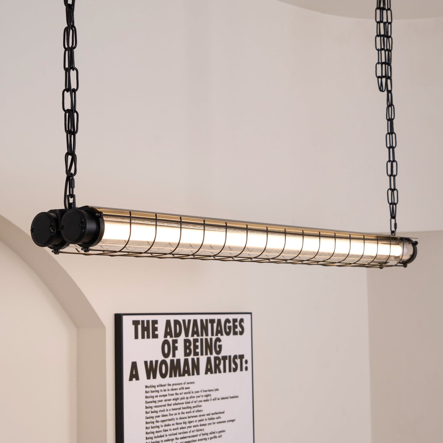 Ultra Mariner Pendant Light - Nautical Industrial Metal Cage Linear LED Light | Kitchen Island & Bar Pendant