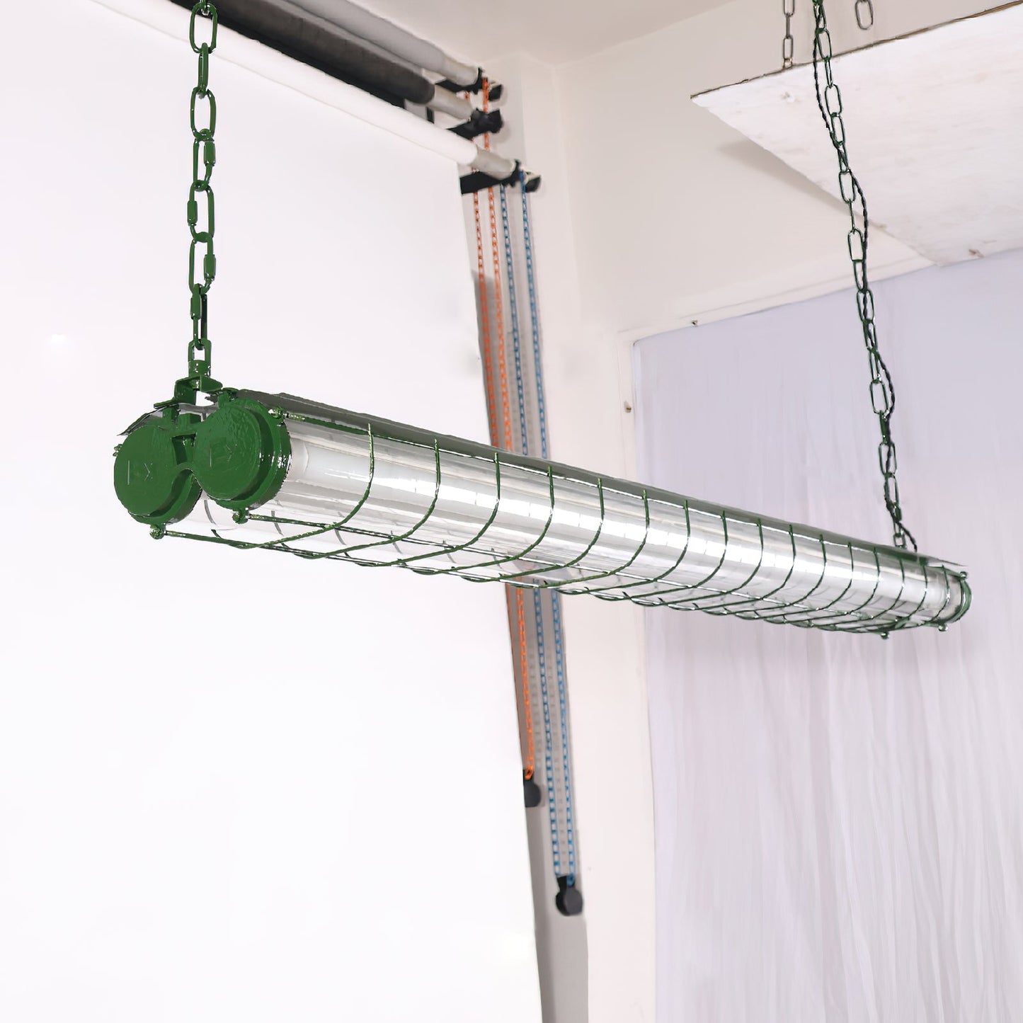 Ultra Mariner Pendant Light - Nautical Industrial Metal Cage Linear LED Light | Kitchen Island & Bar Pendant