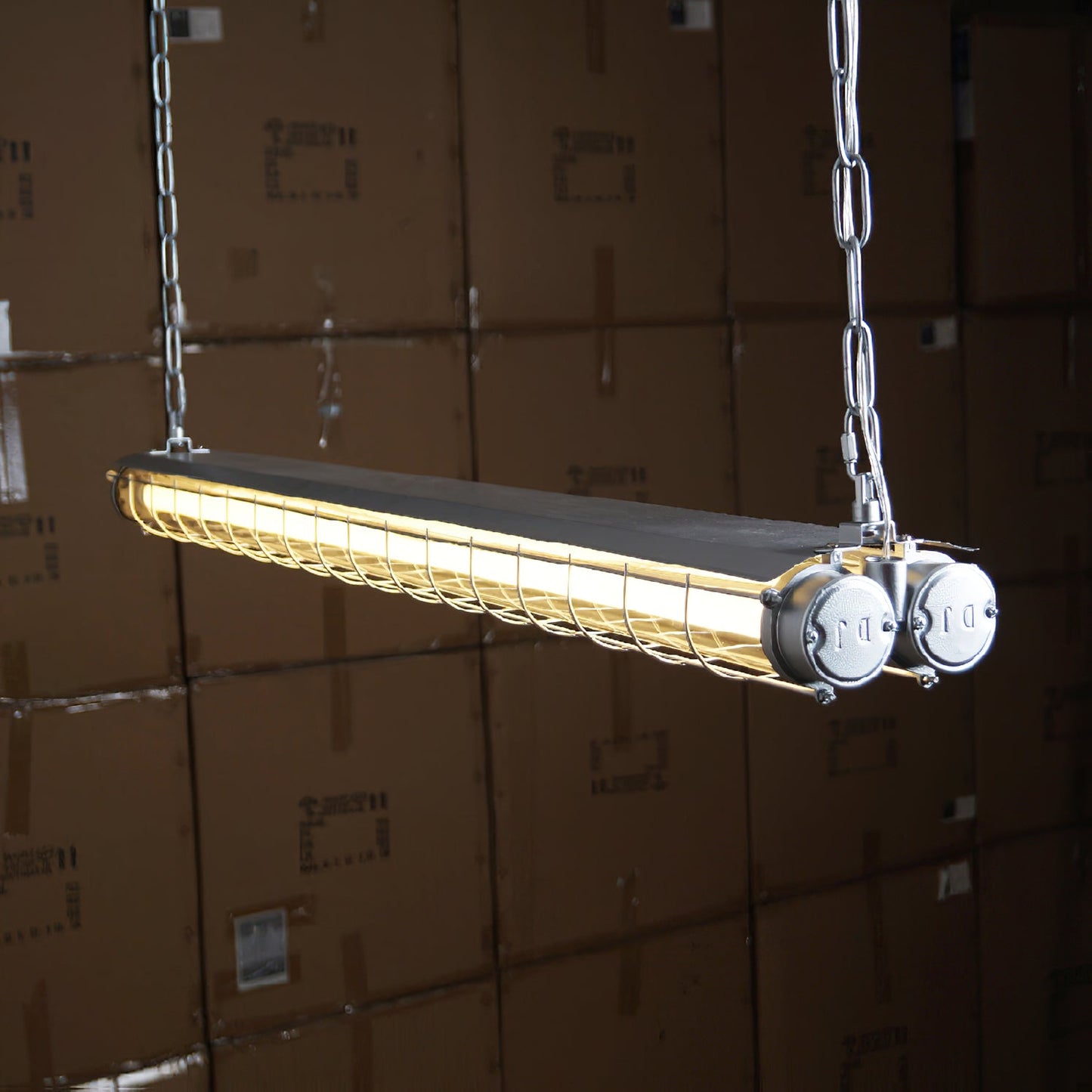 Ultra Mariner Pendant Light - Nautical Industrial Metal Cage Linear LED Light | Kitchen Island & Bar Pendant
