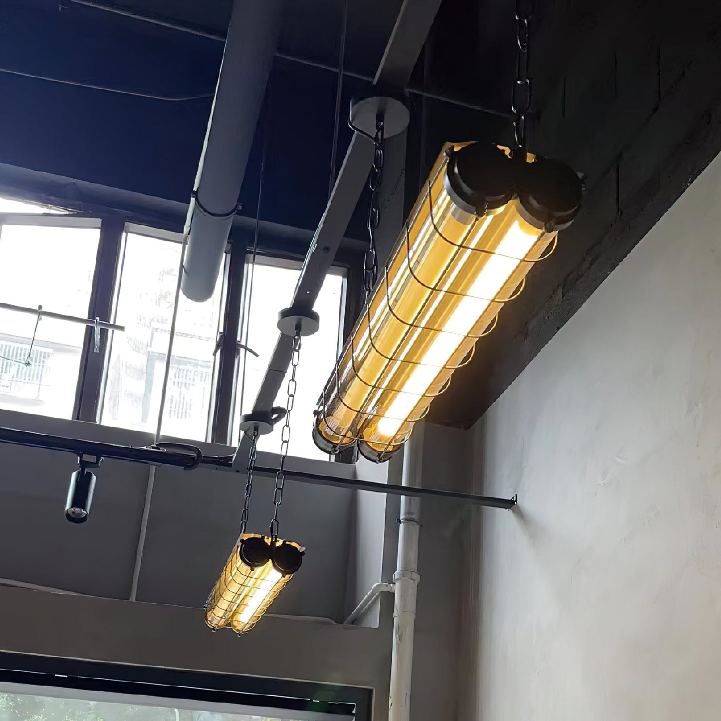 Ultra Mariner Pendant Light - Nautical Industrial Metal Cage Linear LED Light | Kitchen Island & Bar Pendant