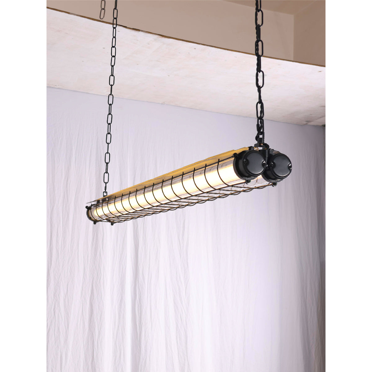 Ultra Mariner Pendant Light - Nautical Industrial Metal Cage Linear LED Light | Kitchen Island & Bar Pendant