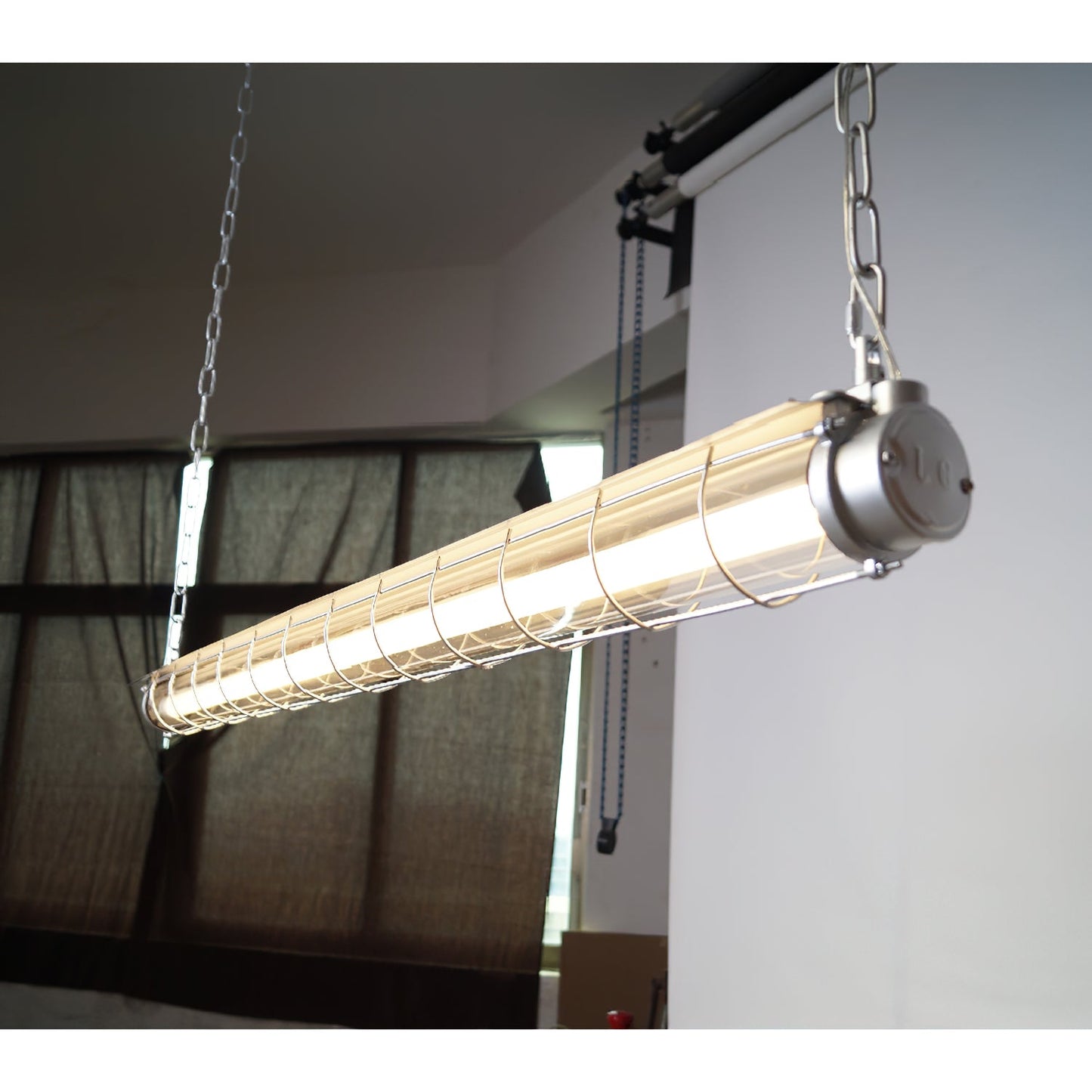 Ultra Mariner Pendant Light - Nautical Industrial Metal Cage Linear LED Light | Kitchen Island & Bar Pendant