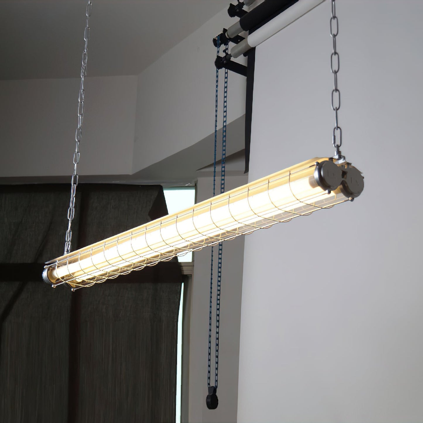 Ultra Mariner Pendant Light - Nautical Industrial Metal Cage Linear LED Light | Kitchen Island & Bar Pendant