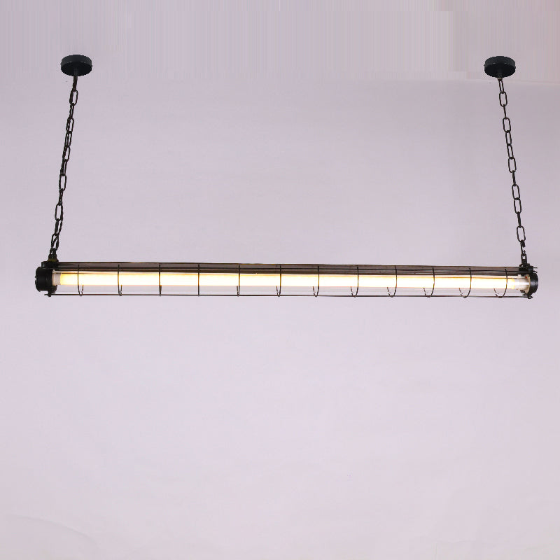 Ultra Mariner Pendant Light - Nautical Industrial Metal Cage Linear LED Light | Kitchen Island & Bar Pendant
