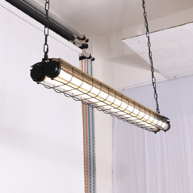 Ultra Mariner Pendant Light - Nautical Industrial Metal Cage Linear LED Light | Kitchen Island & Bar Pendant