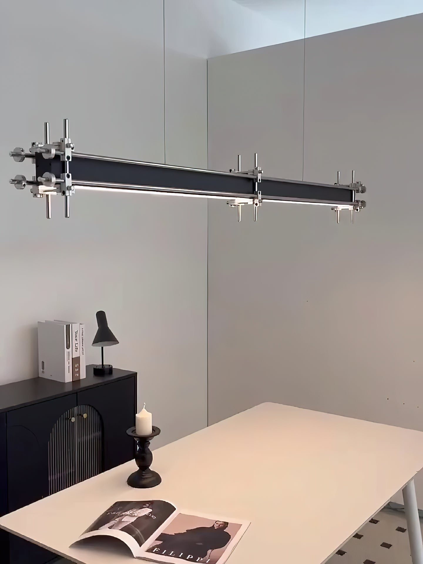 Valise Pendant Lamp - Vintage Travel Trunk Linear LED Pendant Light | Modern Aluminum Kitchen Island Light