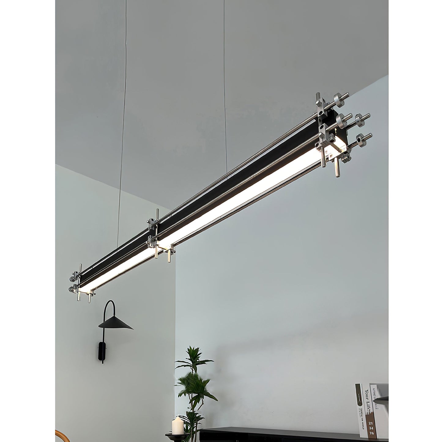 Valise Pendant Lamp - Vintage Travel Trunk Linear LED Pendant Light | Modern Aluminum Kitchen Island Light
